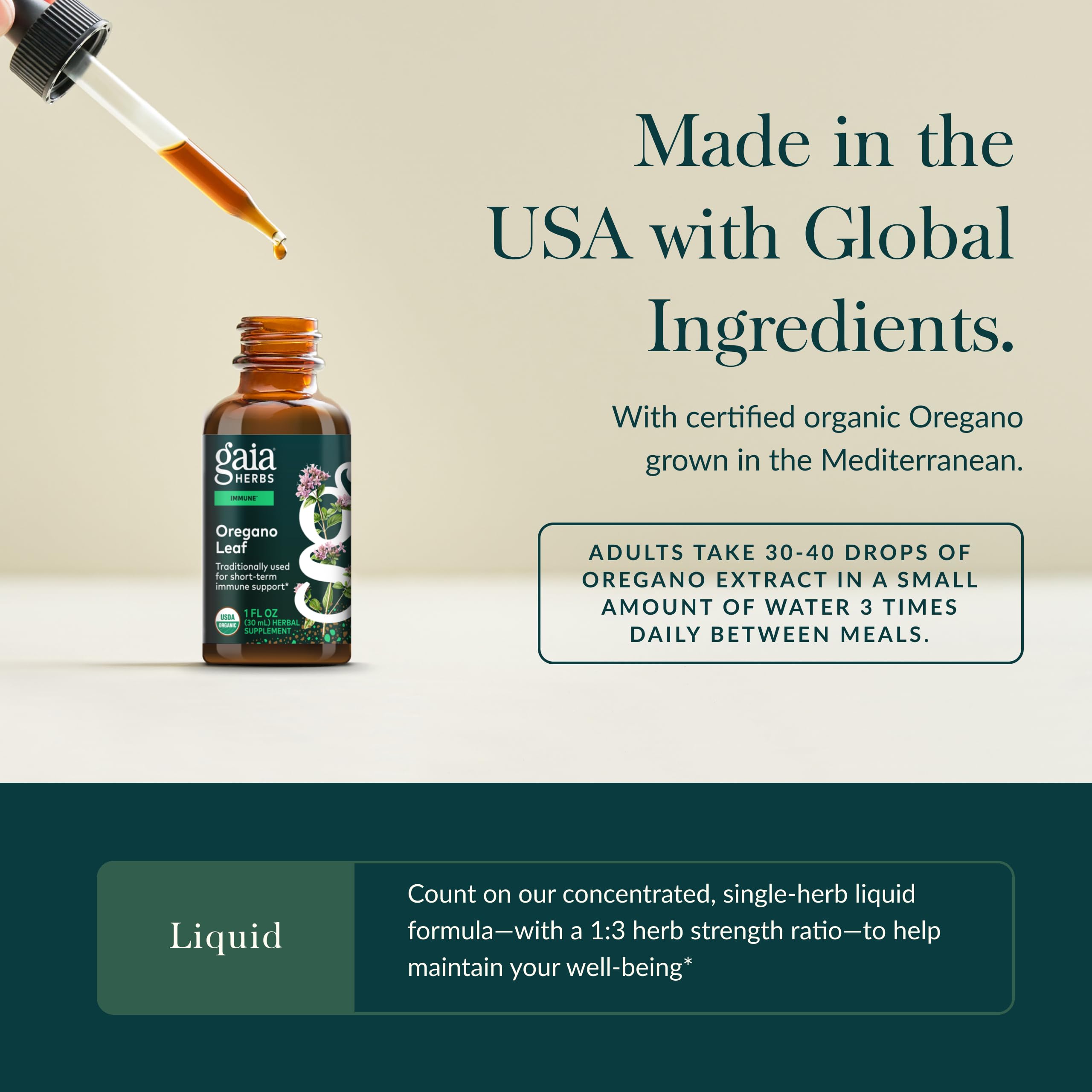 Gaia Herbs Etiqueta Certificada Orgánica: transparencia y pureza de cultivo responsable.