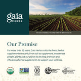 Etiqueta clara de Gaia Herbs facilita revisar ingredientes
