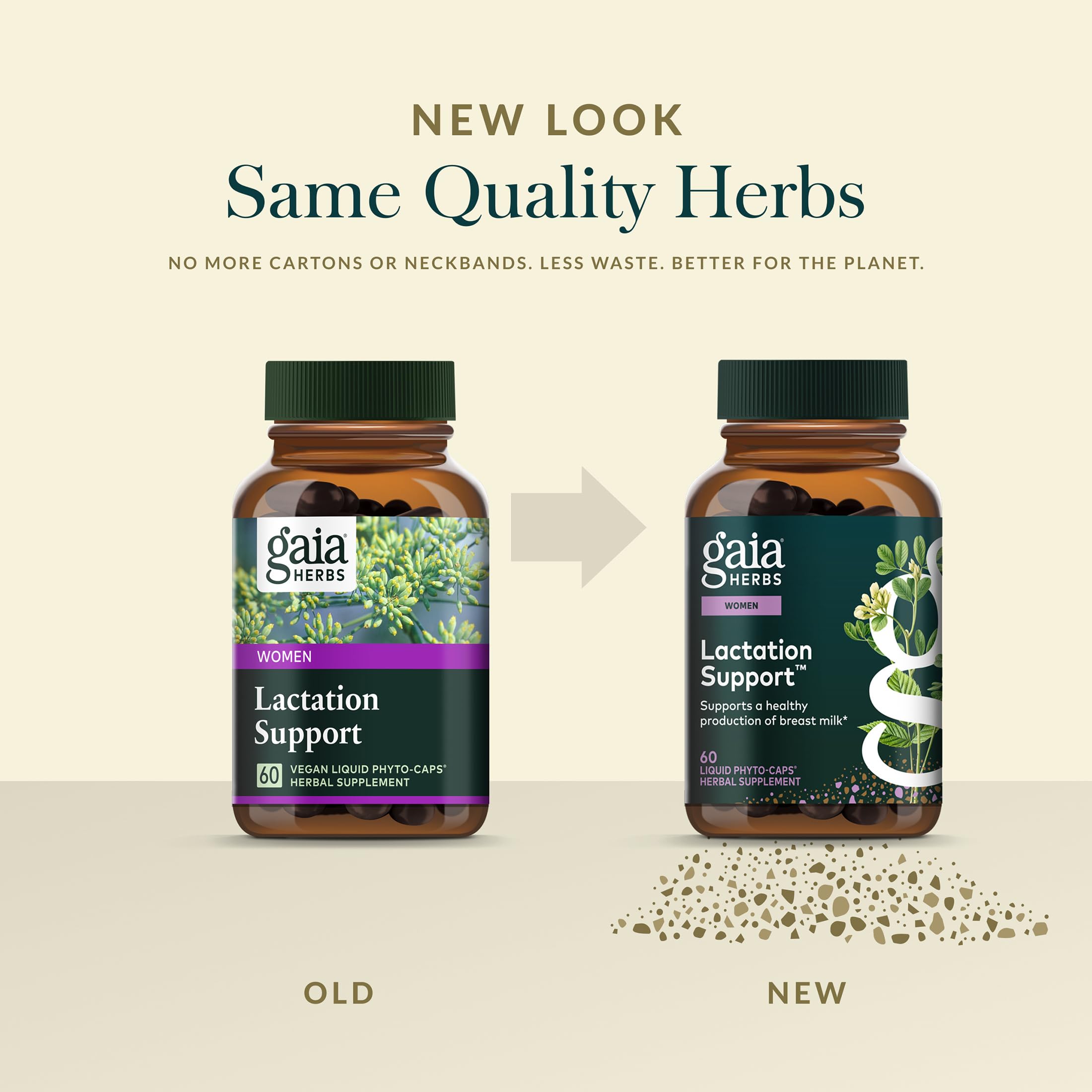 Gaia Herbs etiqueta de producto: transparencia y calidad