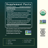 Gaia Herbs Everyday Immune etiqueta orgánica muestra ingredientes de calidad