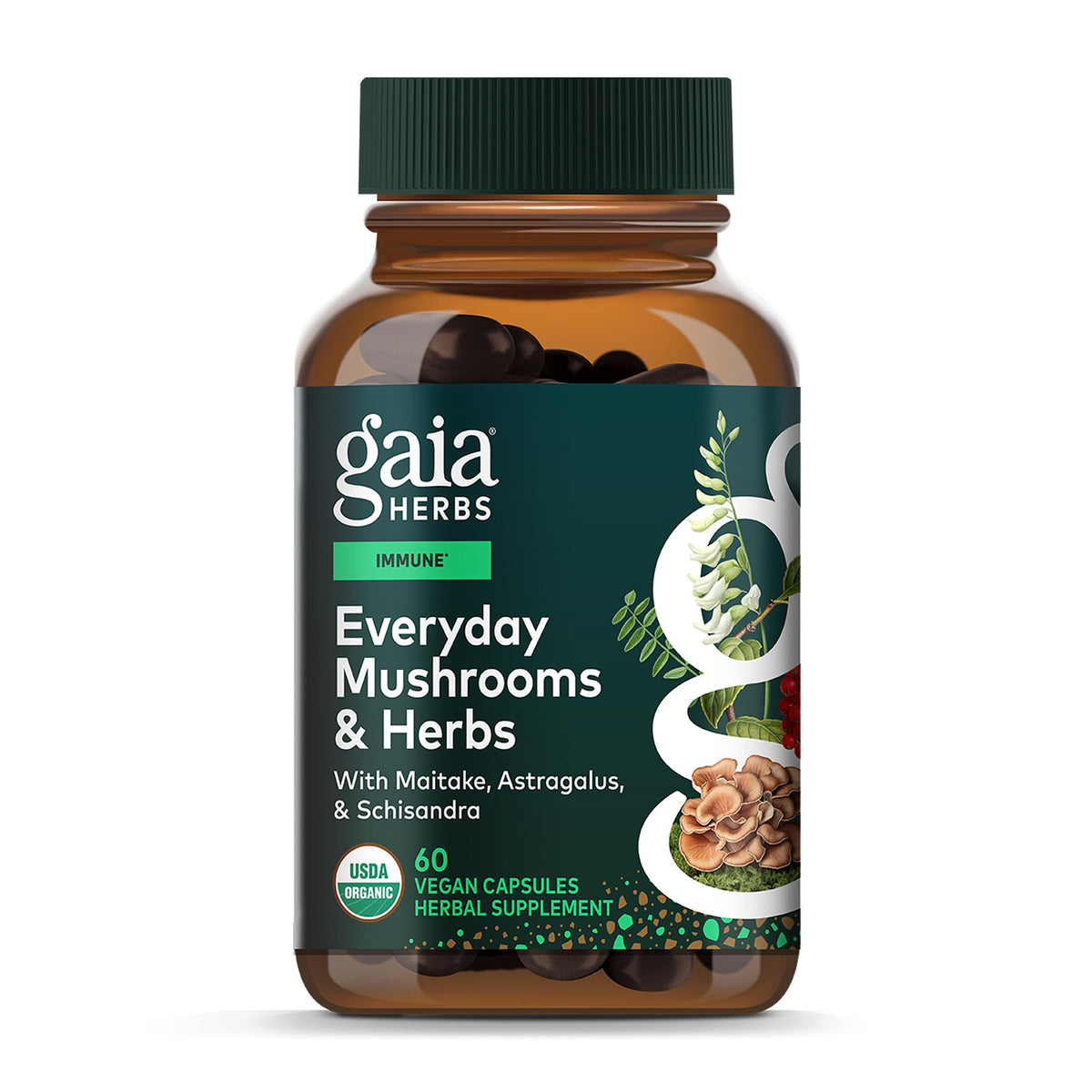Gaia Herbs Everyday Immune frente del bote, apoyo diario para el sistema inmune