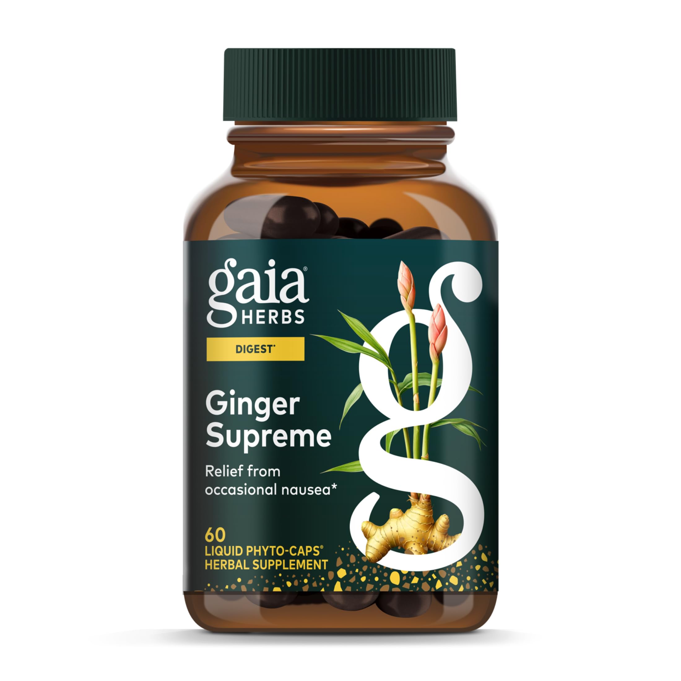 Gaia Herbs Ginger Supreme botella lista para uso diario