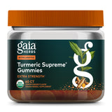 Gaia Herbs Turmeric Supreme Gummies: empaque compacto para uso diario y estilo de vida activo