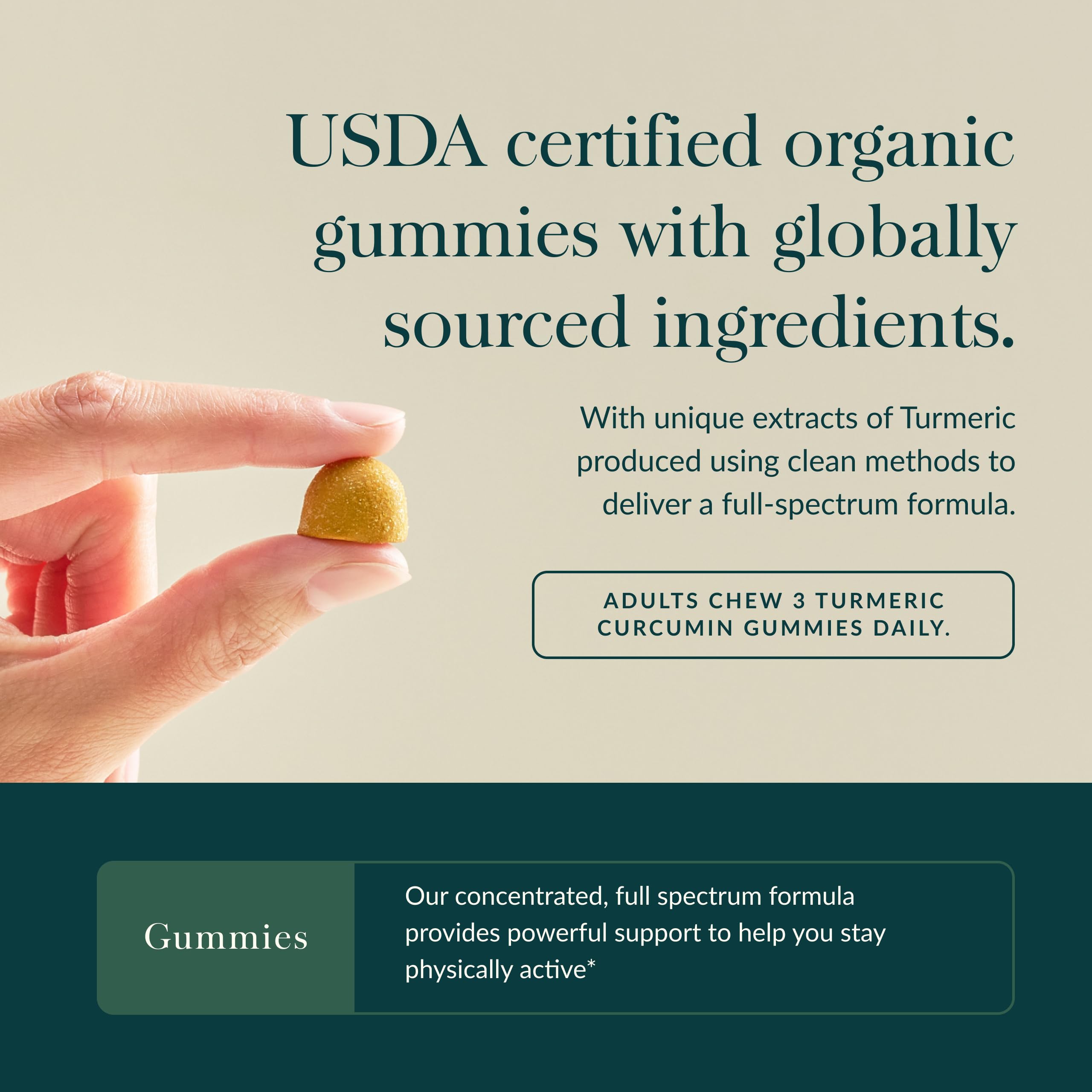 Gaia Herbs Turmeric Supreme Gummies: verificación No-GMO y sin gluten para diversas dietas