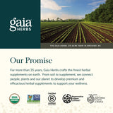 Gaia Herbs Infinity Glow, etiqueta detallada en la caja para transparencia de ingredientes.