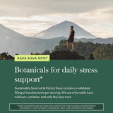 Raíz de kava sostenible Gaia, ingrediente responsable para bienestar.