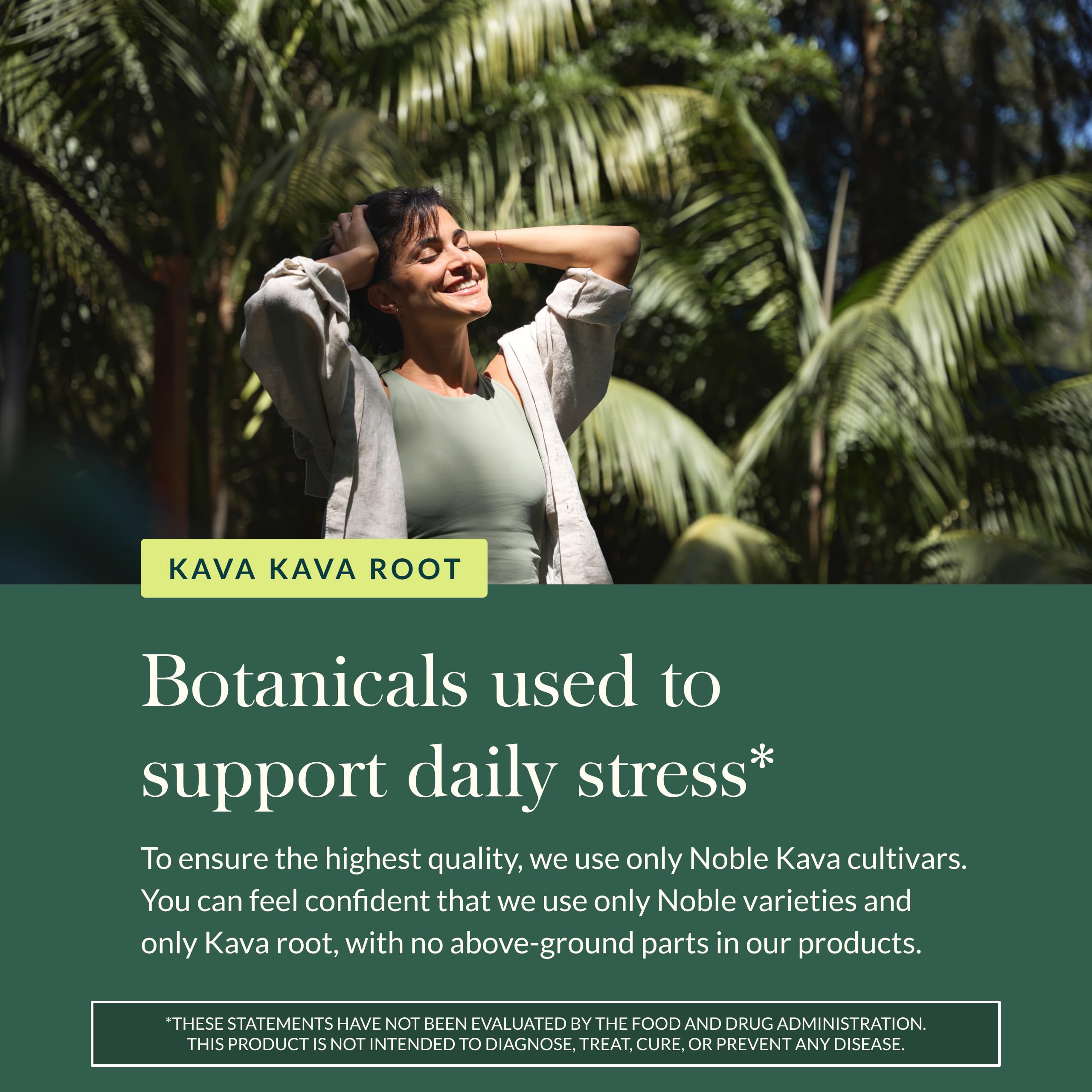 Gaia Herbs Kava Root frasco de 60 dosis para rutina diaria