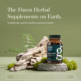 Gaia Herbs Libido Masculino, etiqueta frontal visible, información de ingredientes.