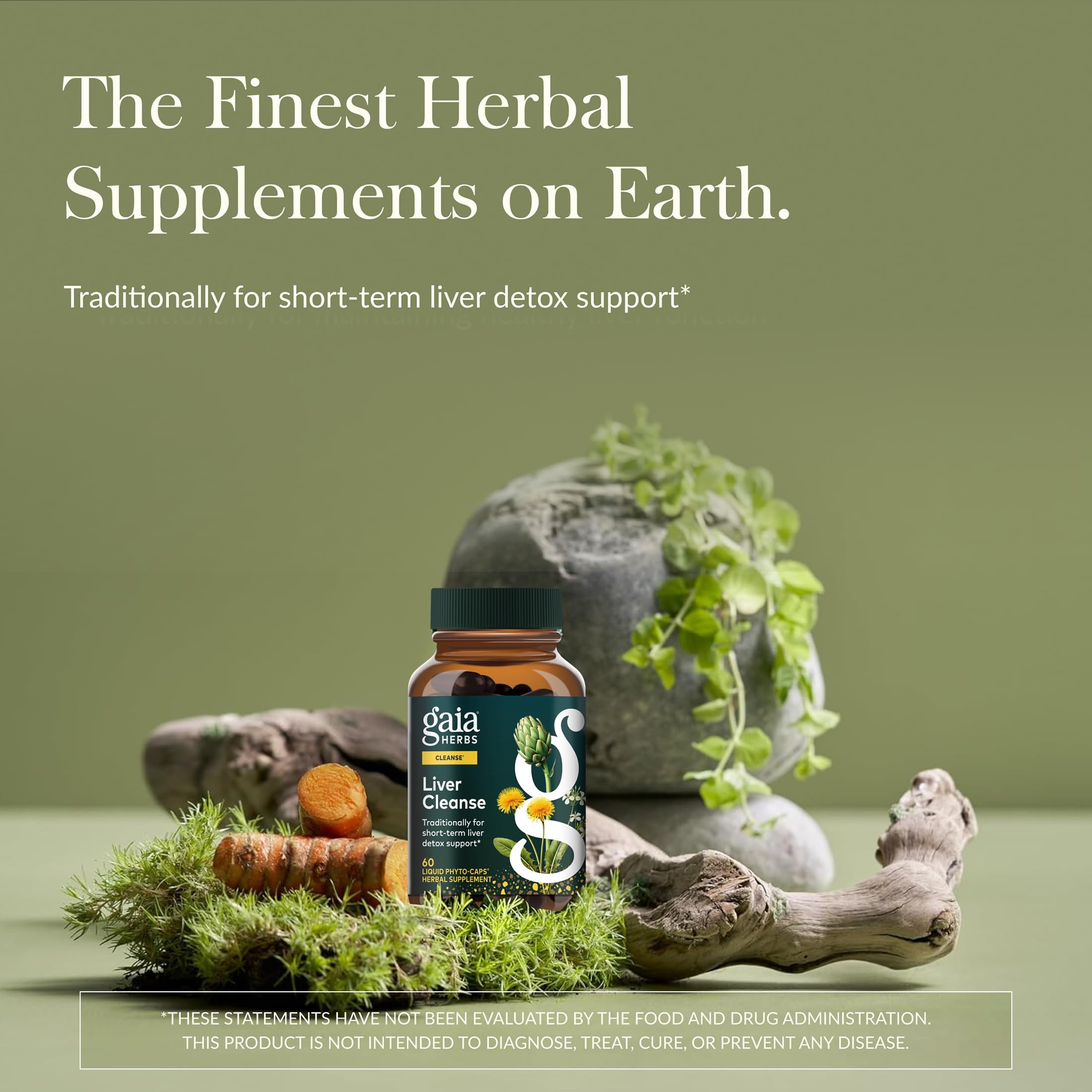 Gaia Herbs Liver Cleanse: etiqueta legible con información de dosis