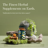 Gaia Herbs Liver Cleanse: etiqueta legible con información de dosis
