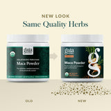 Gaia Herbs Maca en polvo, certificado orgánico USDA para tranquilidad.