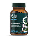 Gaia Herbs Male Libido en botella de cápsulas veganas para energía diaria