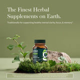 Gaia Herbs Mental Alertness: etiqueta frontal clara para identificar ingredientes clave.
