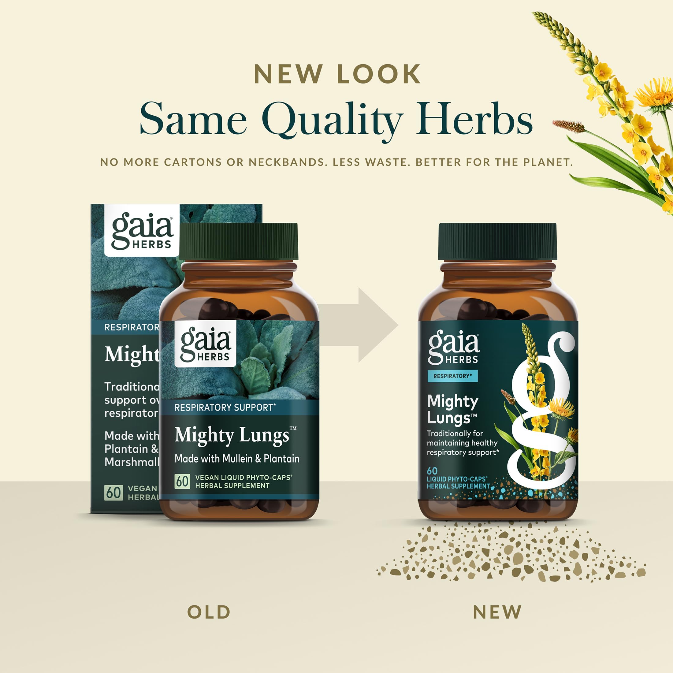 Gaia Herbs Mighty Lungs: extracto de albahaca sagrada por CO2 supercrítico