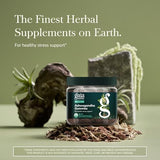 Gaia Herbs Ashwagandha Gummies etiqueta detallada, ingredientes naturales y sabor agradable