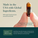 Dosis diaria de Gaia Herbs Postbiotico Chucrut indicada en el envase.