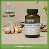 Gaia Herbs PRO Activador Inmunidad, etiqueta clara, información transparente sobre ingredientes vegetales.
