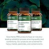 Gaia Herbs PRO, control de calidad de cada lote para pureza y potencia.
