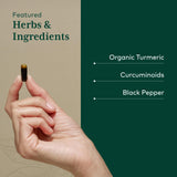 GAIA HERBS PRO Curcuma Supreme: toma diaria fácil con comidas para mayor conveniencia.