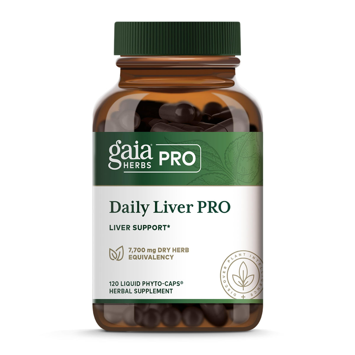Gaia Herbs PRO Daily Liver Pro, botella, apoyo diario para el hígado.