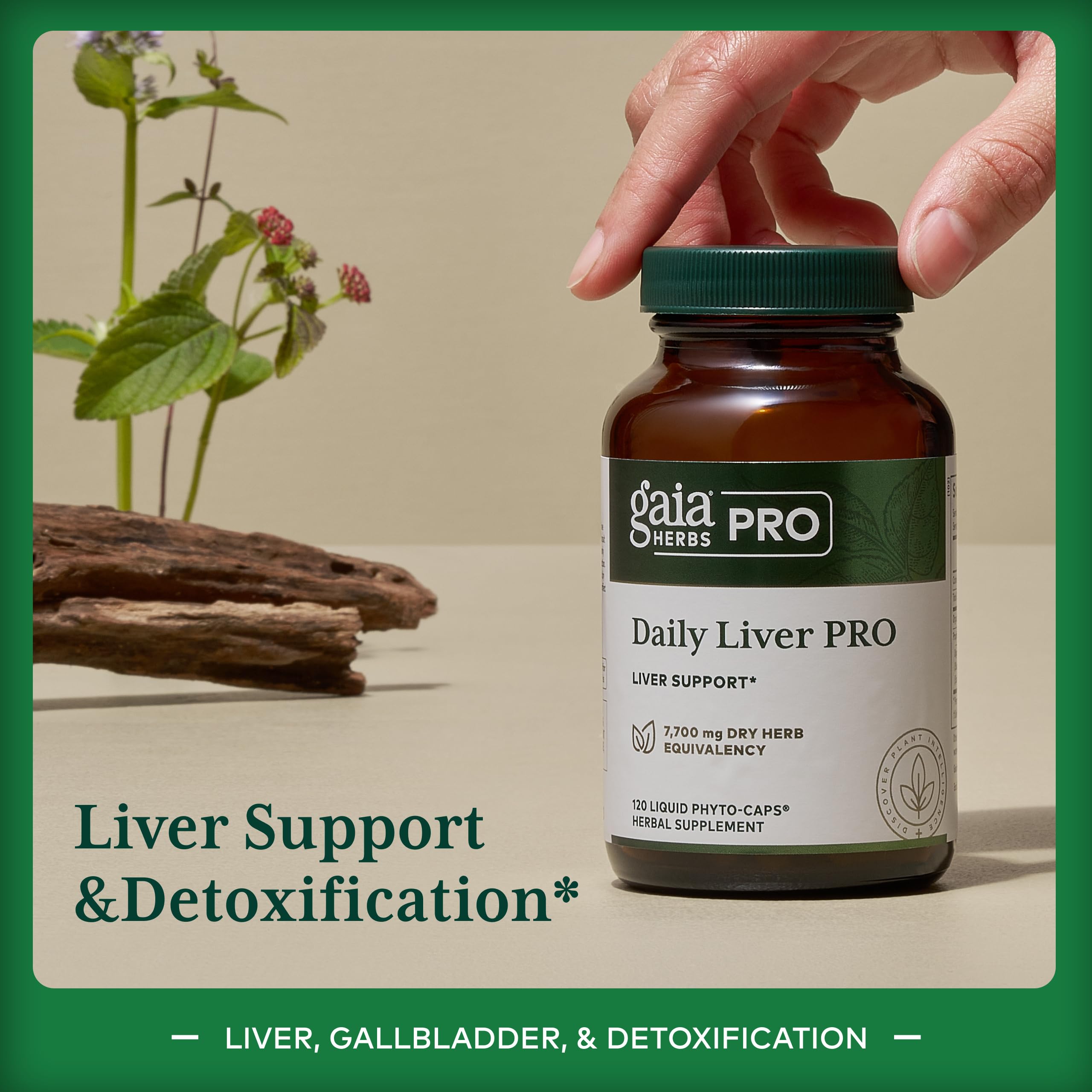 Gaia Herbs PRO Daily Liver Pro, cápsulas líquidas para dosificación diaria.