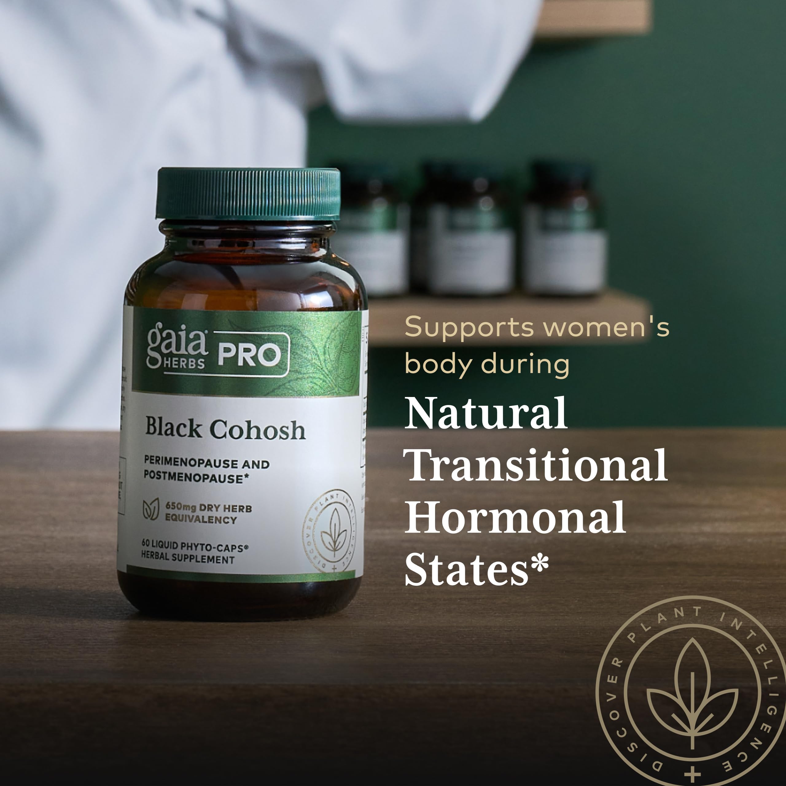 GAIA HERBS PRO Extracto Cohosh Negro: ingrediente de alta calidad.