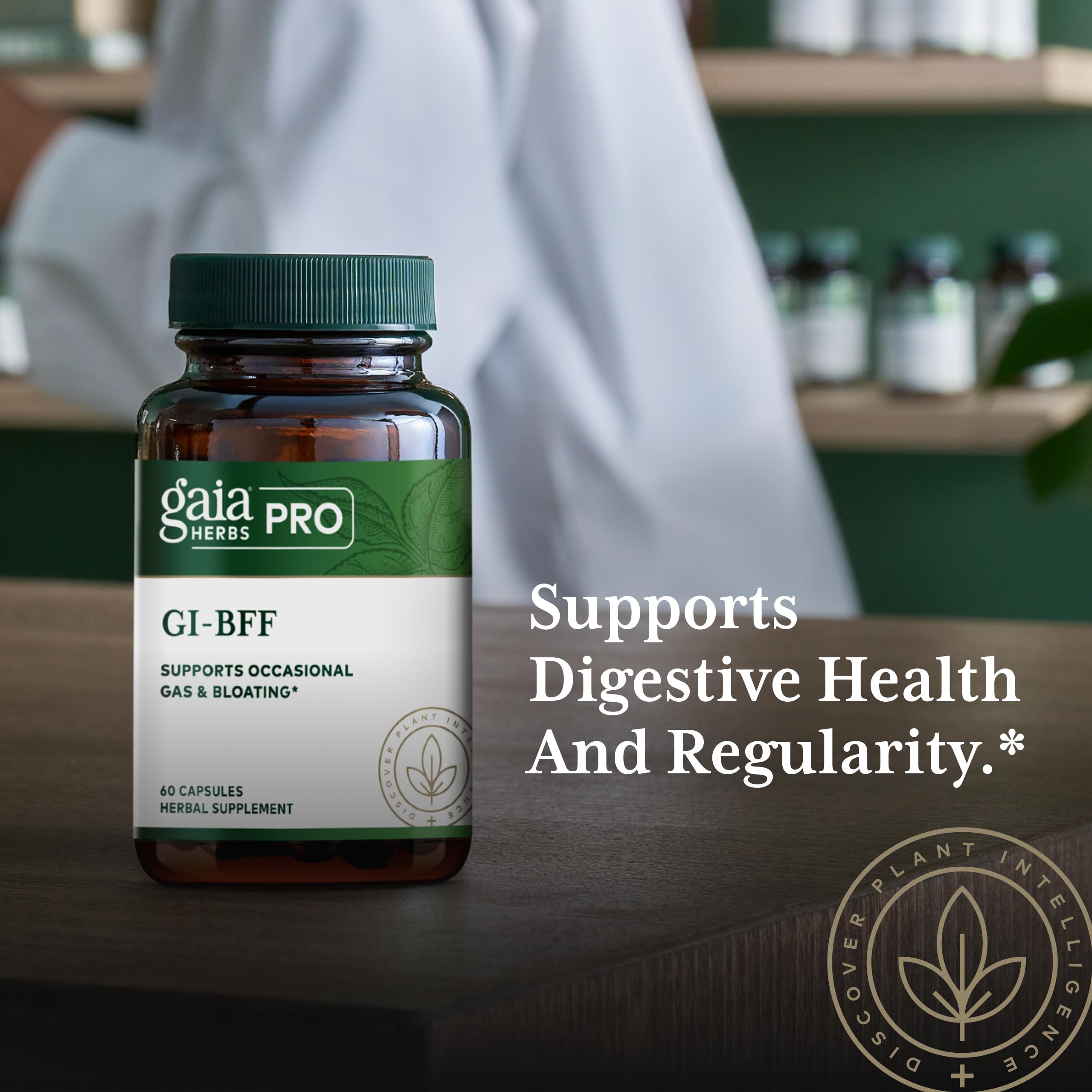 Gaia Herbs PRO GI-BFF, aceite de menta, sensación fresca que podría apoyar alivio ligero.