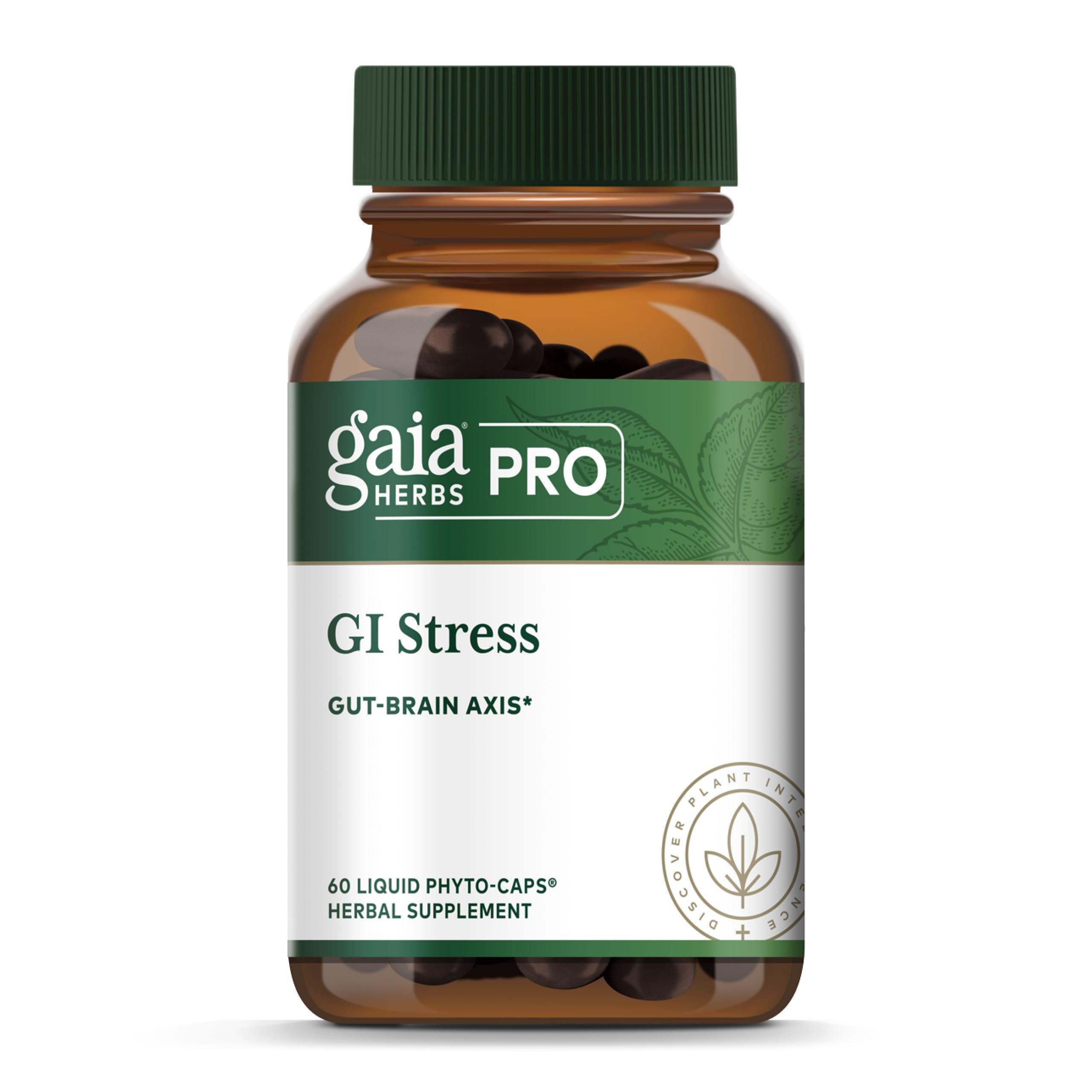 Gaia Herbs PRO GI Stress, cápsula digestiva para confort intestinal en estrés