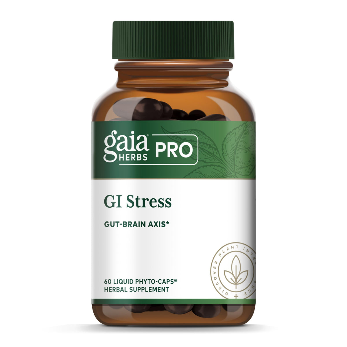 Gaia Herbs PRO GI Stress, cápsula digestiva para confort intestinal en estrés