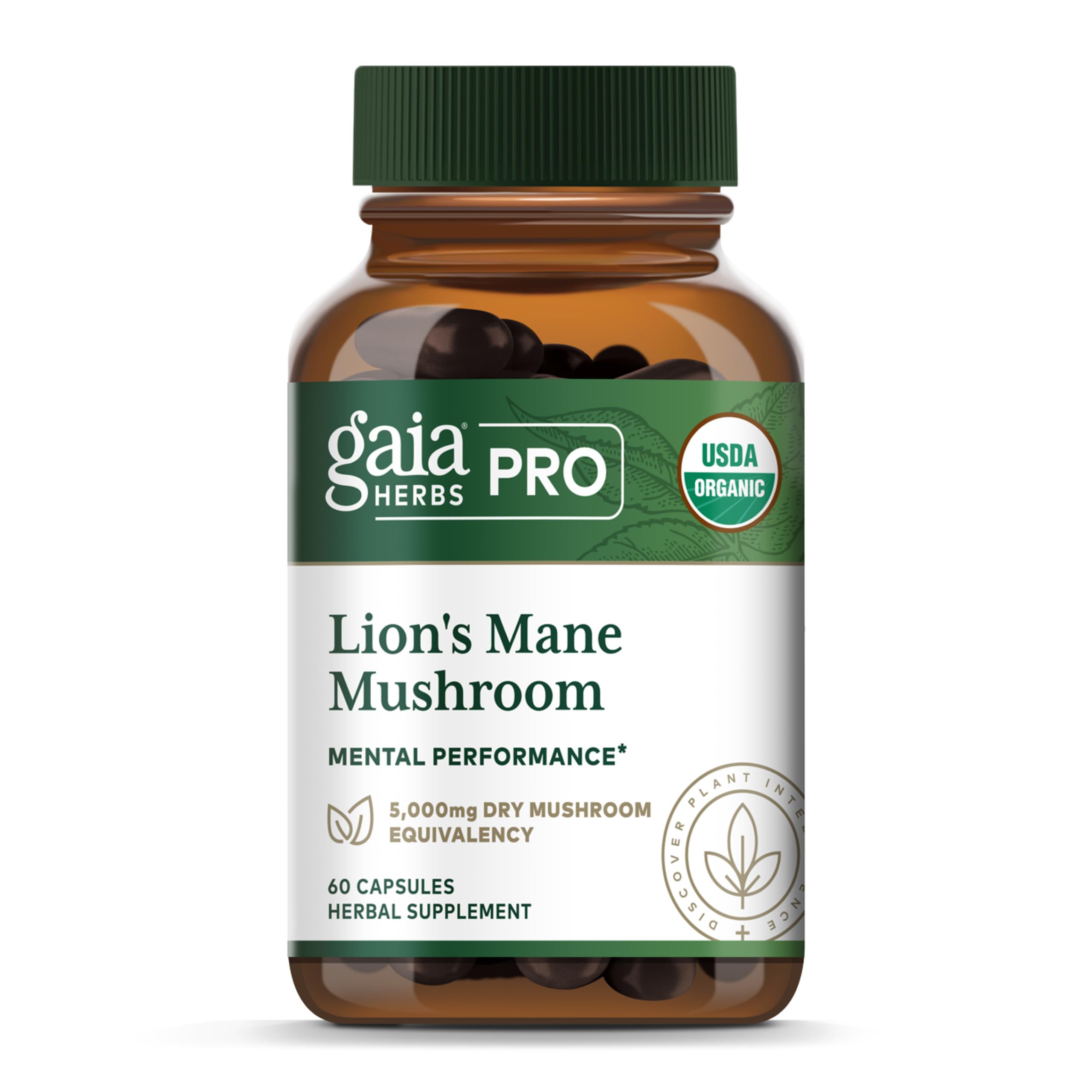 Gaia Herbs PRO Melena de León cápsulas: uso diario y posible apoyo cognitivo.