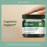 GAIA HERBS PRO Melena de León Gummies gomitas en primer plano; sabor agradable para tomar cada día.