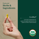 Etiqueta orgánica Gaia Herbs PRO, fuente de confianza.