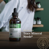 Gaia Herbs PRO Mg líquido con minerales clave para energía celular.