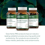 Gaia Herbs PRO Complejo Sistólico, empaque y calidad certificada.