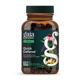 Gaia Herbs Quick Defense, botella frontal para uso diario.