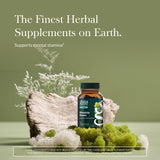Gaia Herbs Rhodiola Rosea: etiqueta de diseño claro que resalta origen europeo y calidad.
