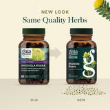 Gaia Herbs Rhodiola Rosea: frasco de vidrio que inspira confianza