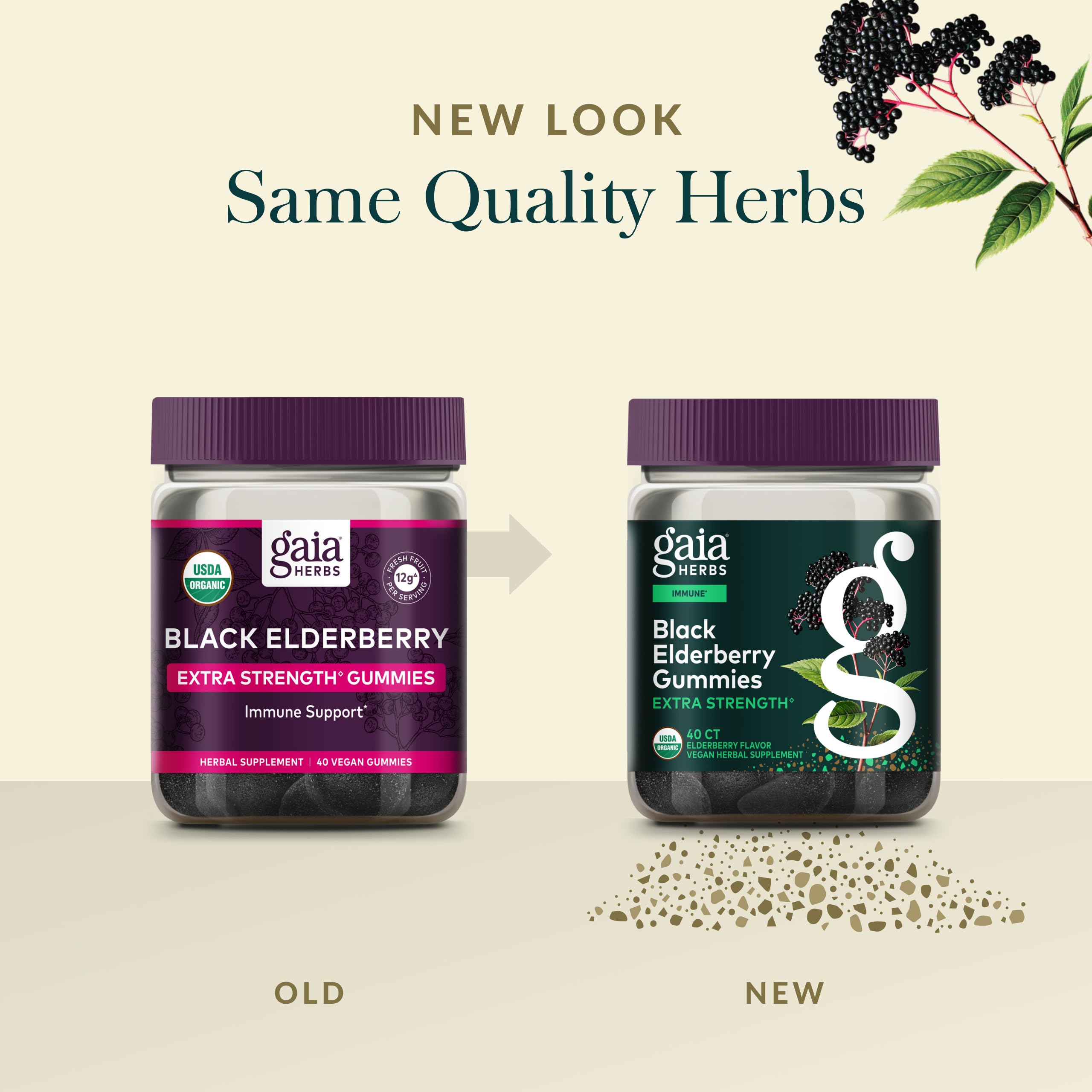 Gomitas Gaia Herbs sin gluten, sin lácteos y sin soja, seguras.