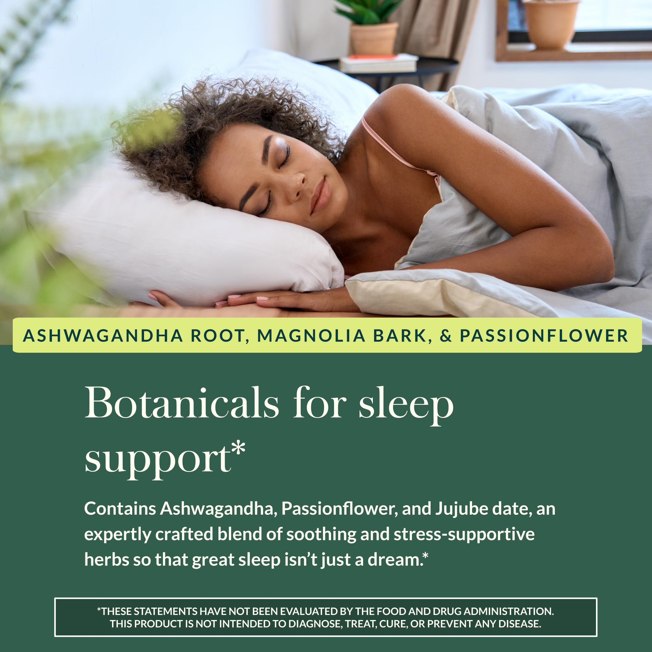 SleepThru Gaia Herbs, corteza de magnolia para la relajación.