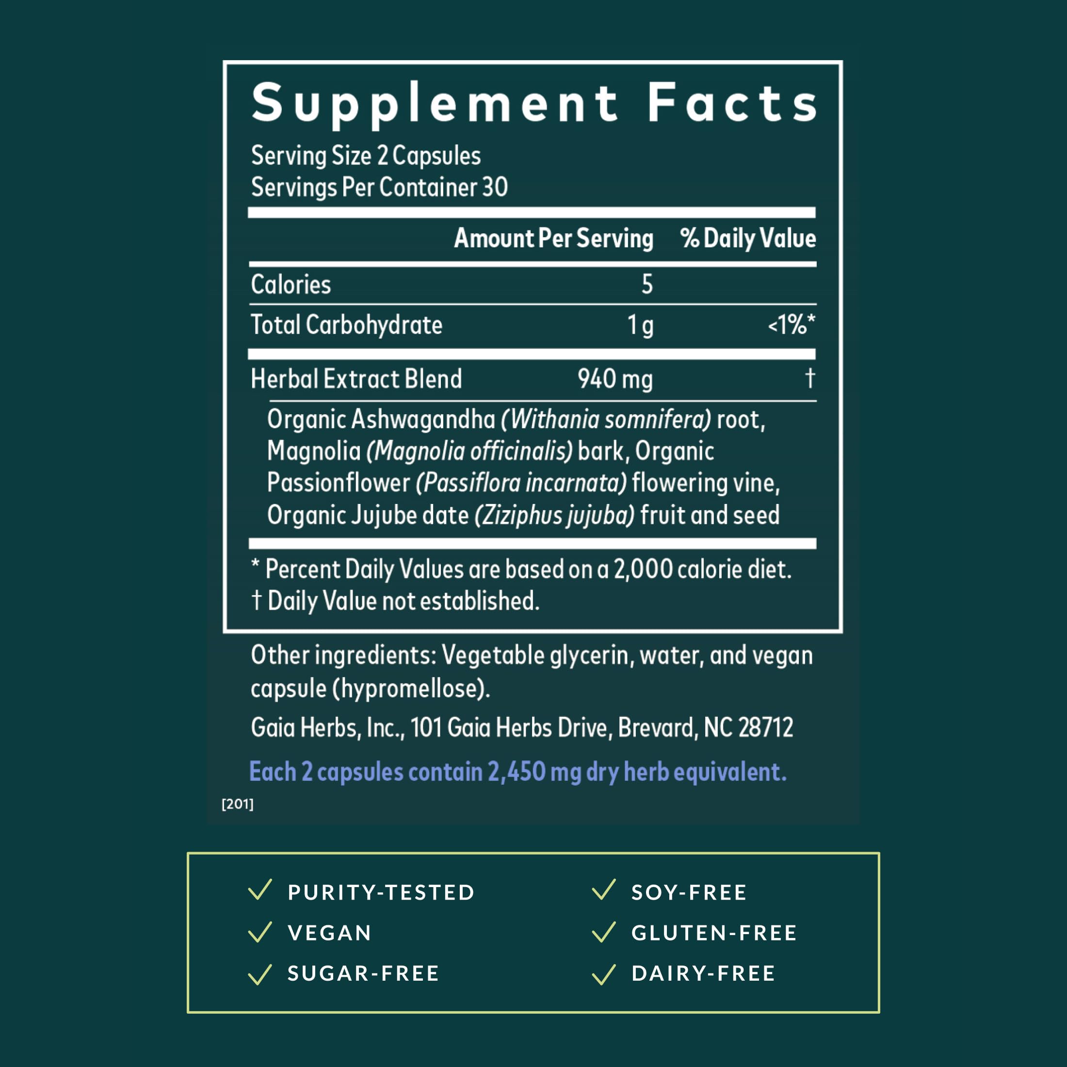 SleepThru Gaia Herbs, dosis medida, facilita la rutina nocturna.