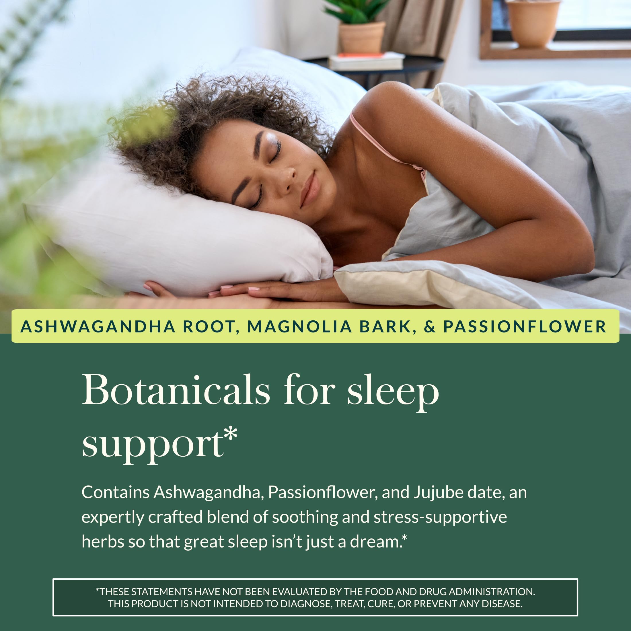 Envase de vidrio SleepThru, preserva pureza y aroma herbal