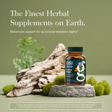 Gaia Herbs Sound Sleep, etiqueta detallada: lista de ingredientes y origen natural.