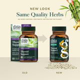 Gaia Herbs Thyroid Support, cápsulas veganas, consumo práctico para el día a día.