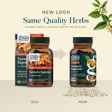 Gaia Herbs Turmeric Supreme Ache P.M. valeriana favorece relajación nocturna.