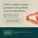 Recipiente con gomitas Gaia Herbs Turmeric Supreme listo para tomar.
