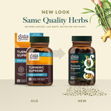 Gaia Herbs Turmeric Supreme enfoque de calidad y proceso desde la semilla.