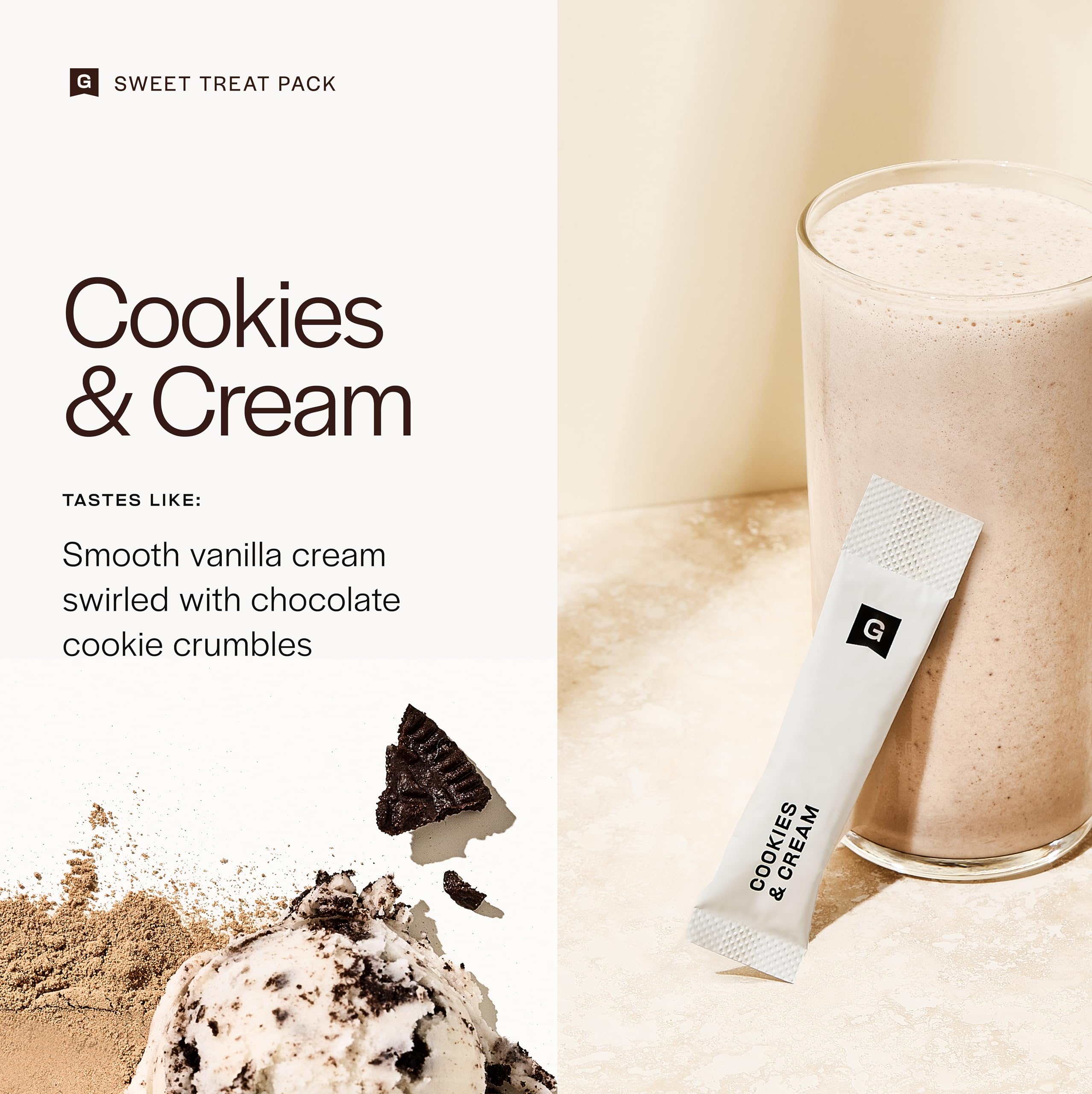 Gainful palitos de sabor galletas crema: sabor postre para avena y yogur.