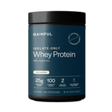 Gainful proteína de suero aislada sin sabor en bolsa, ideal para batidos rápidos.