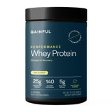 Gainful proteina whey sin sabor en pote, ideal para batidos