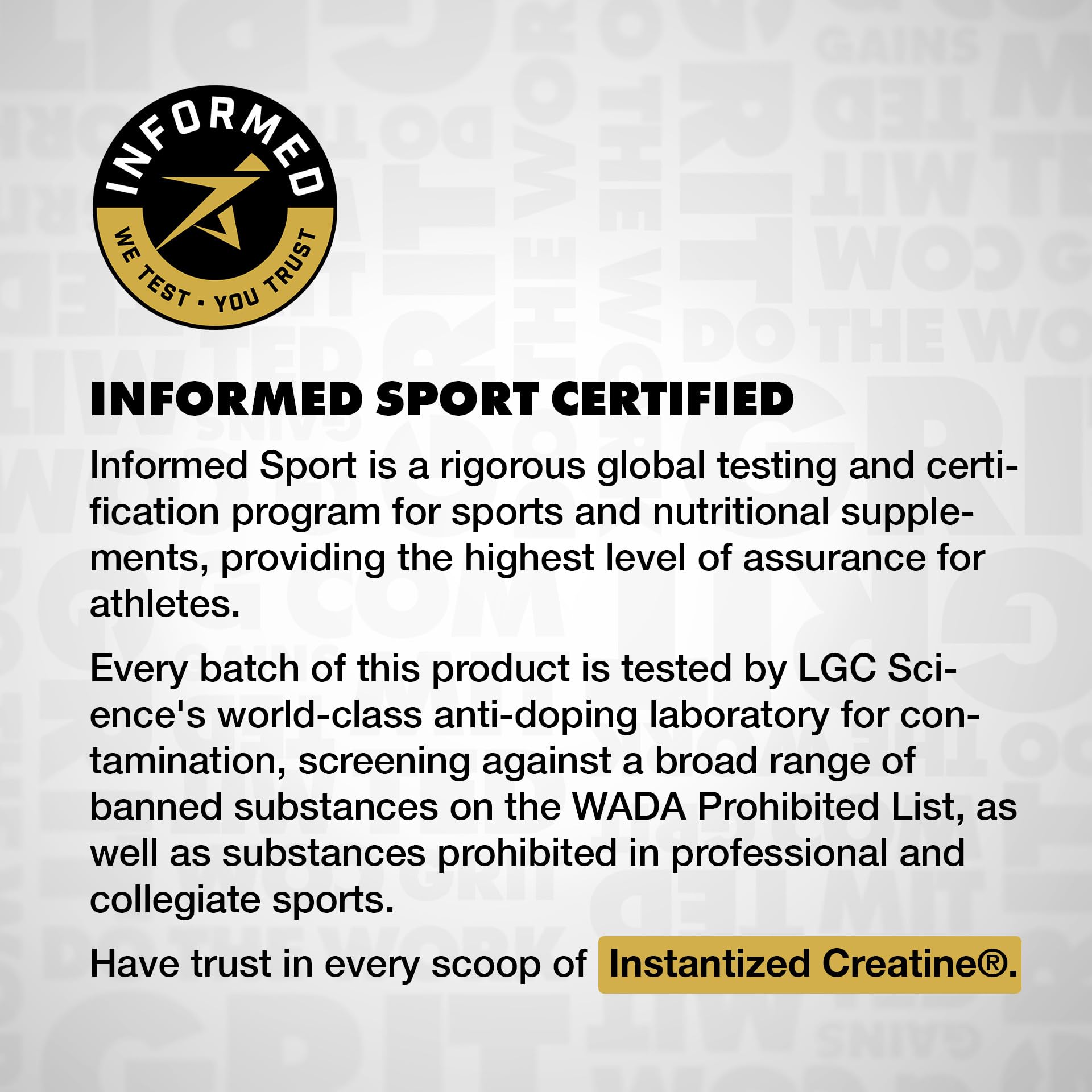 Gains in Bulk Creatina Instantizada: cobertura post-entrenamiento para recuperación eficiente.